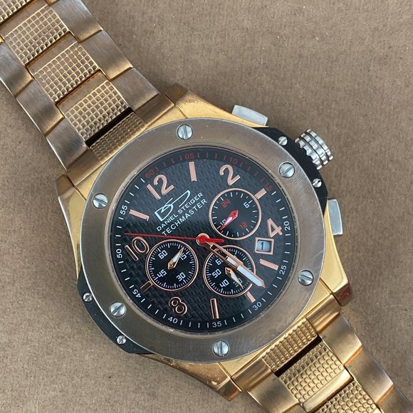 Techmaster Chronograph Luxury Watch by Designer Daniel Steiger Stainless Steel - Picture 3 of 7